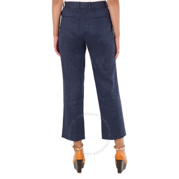 Chloe Cropped Tailored Linen Pants - 44 - Picture 8 of 10